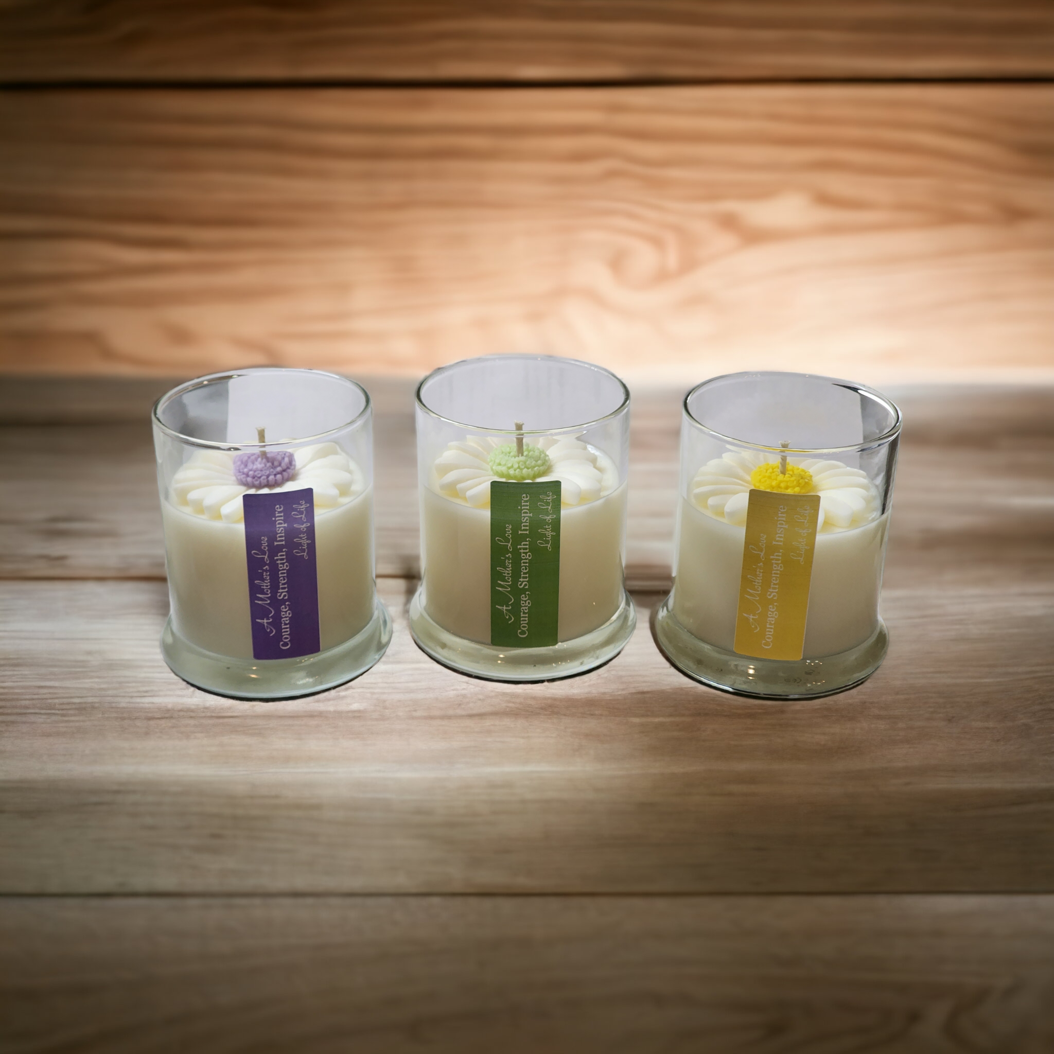 Daisy Themed Soy Candles