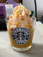Cafe themed scented soy wax candle