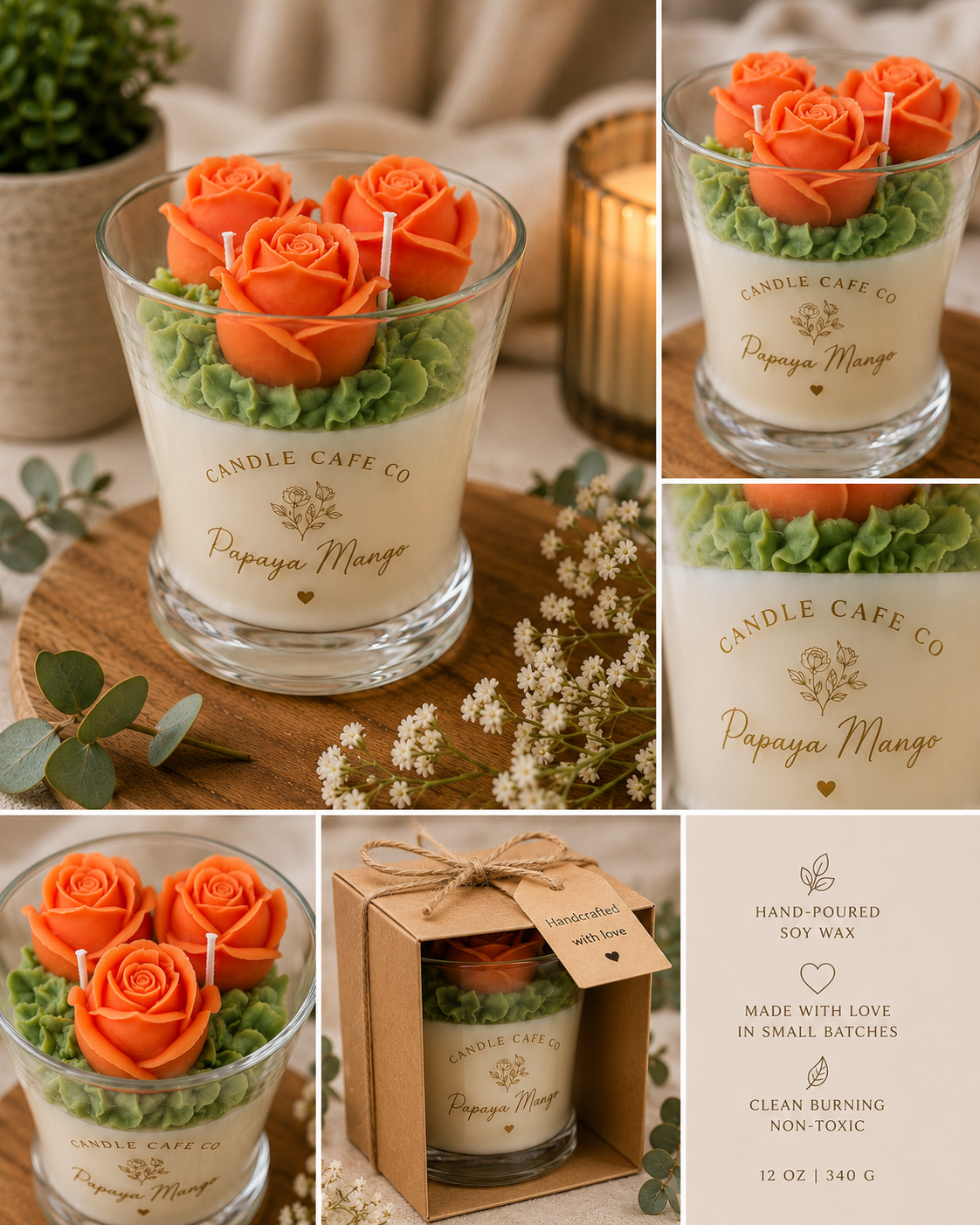 Rose Bouquet Candle