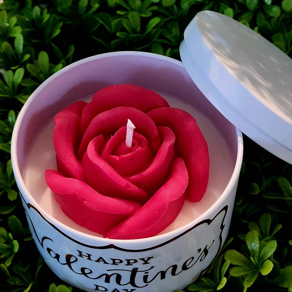 Rose Candle in Tin