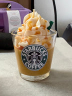 Cafe themed scented soy wax candle