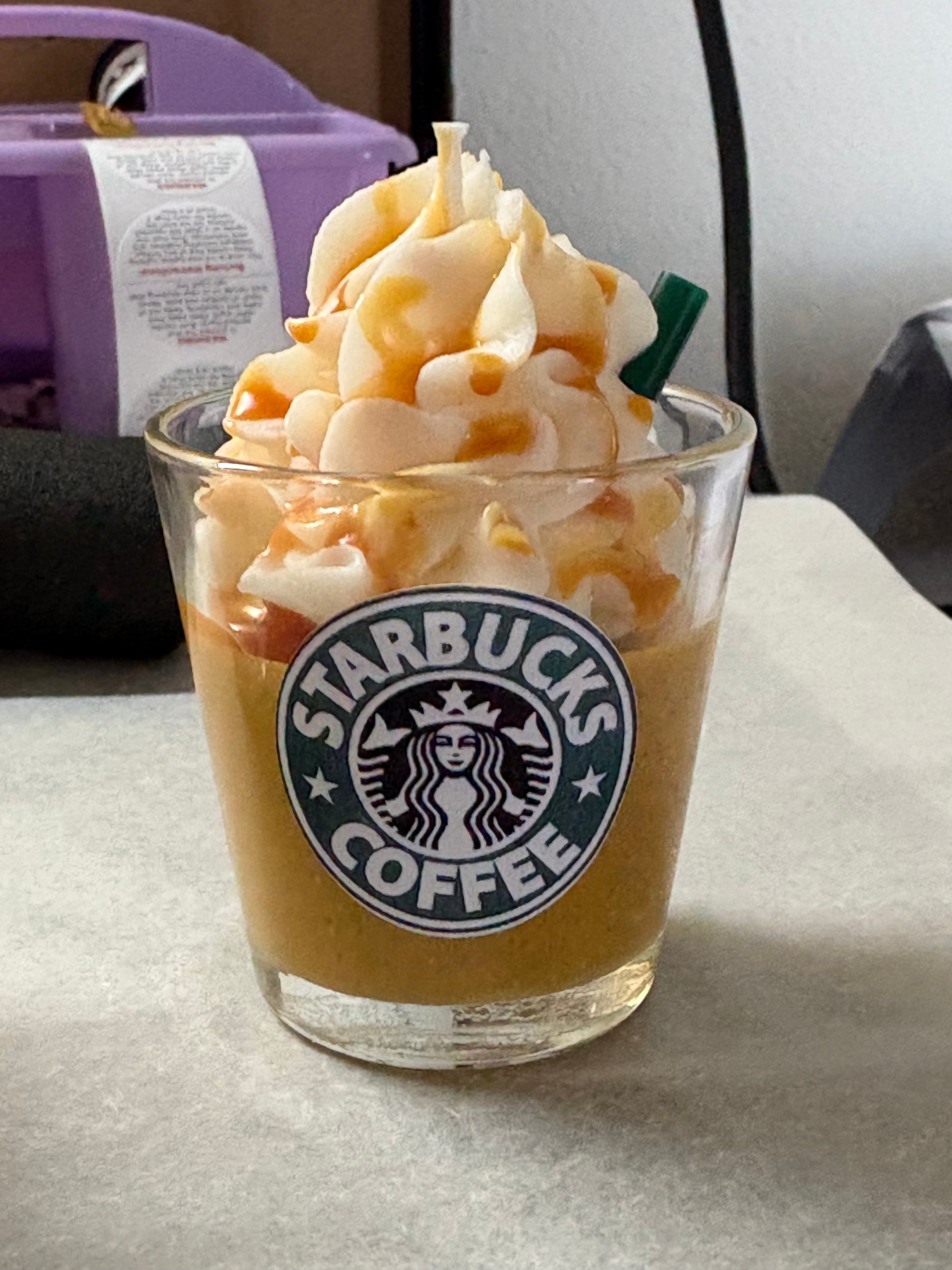 Cafe themed scented soy wax candle