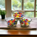 Froot loops scented soy wax candle in bowl