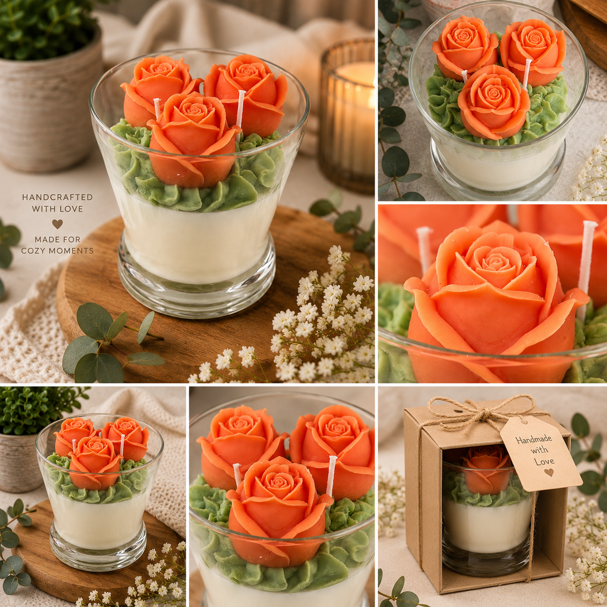 Rose Bouquet Candle