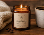 Cozy Amber Jar Soy Candle | Aesthetic Minimalist Candle | Handmade Candle Gift | Home Decor Candle
