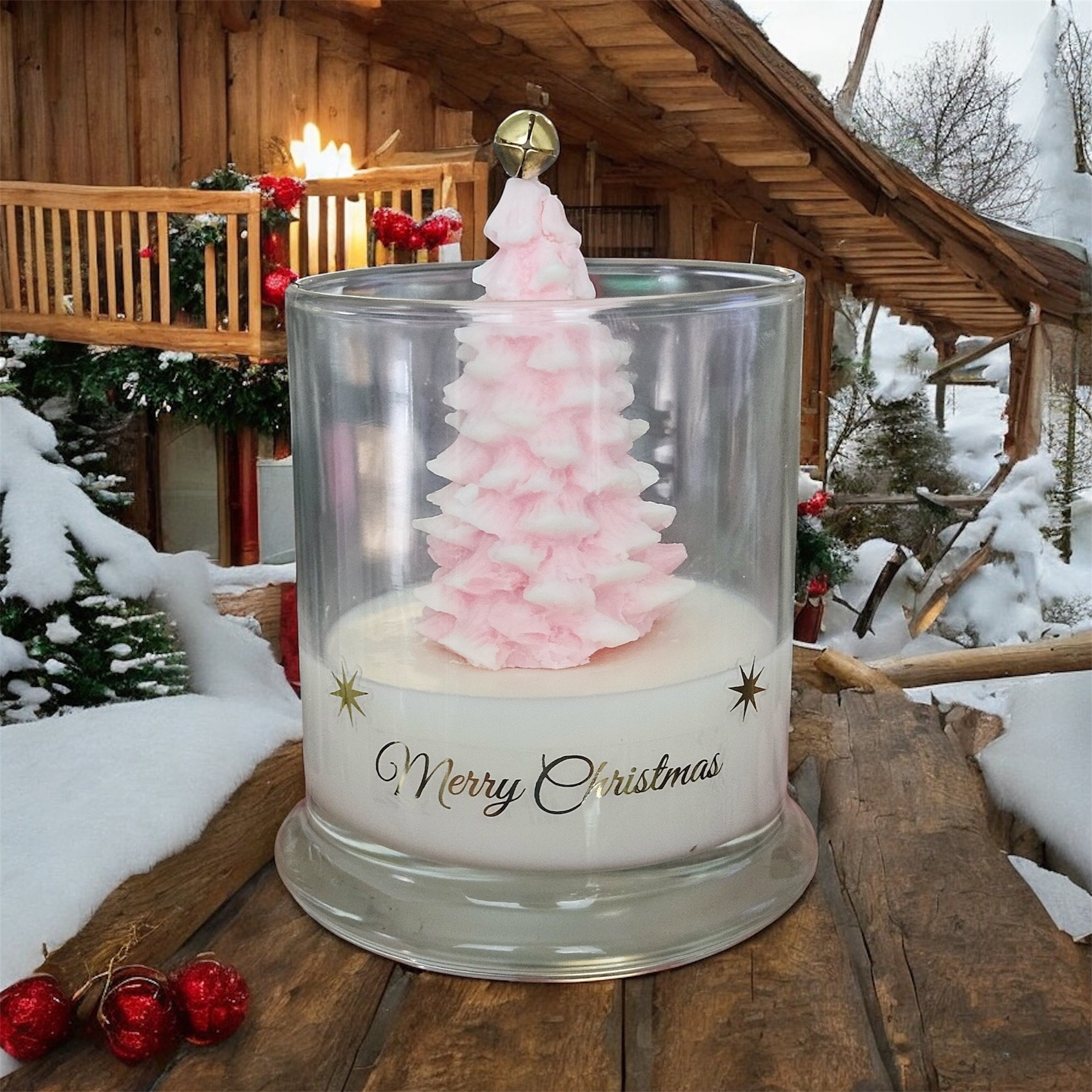 Pink Christmas Luxe Collection Soy Candle