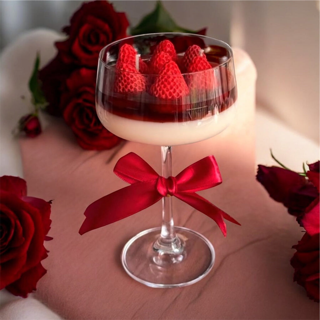 Strawberry champagne soy candle