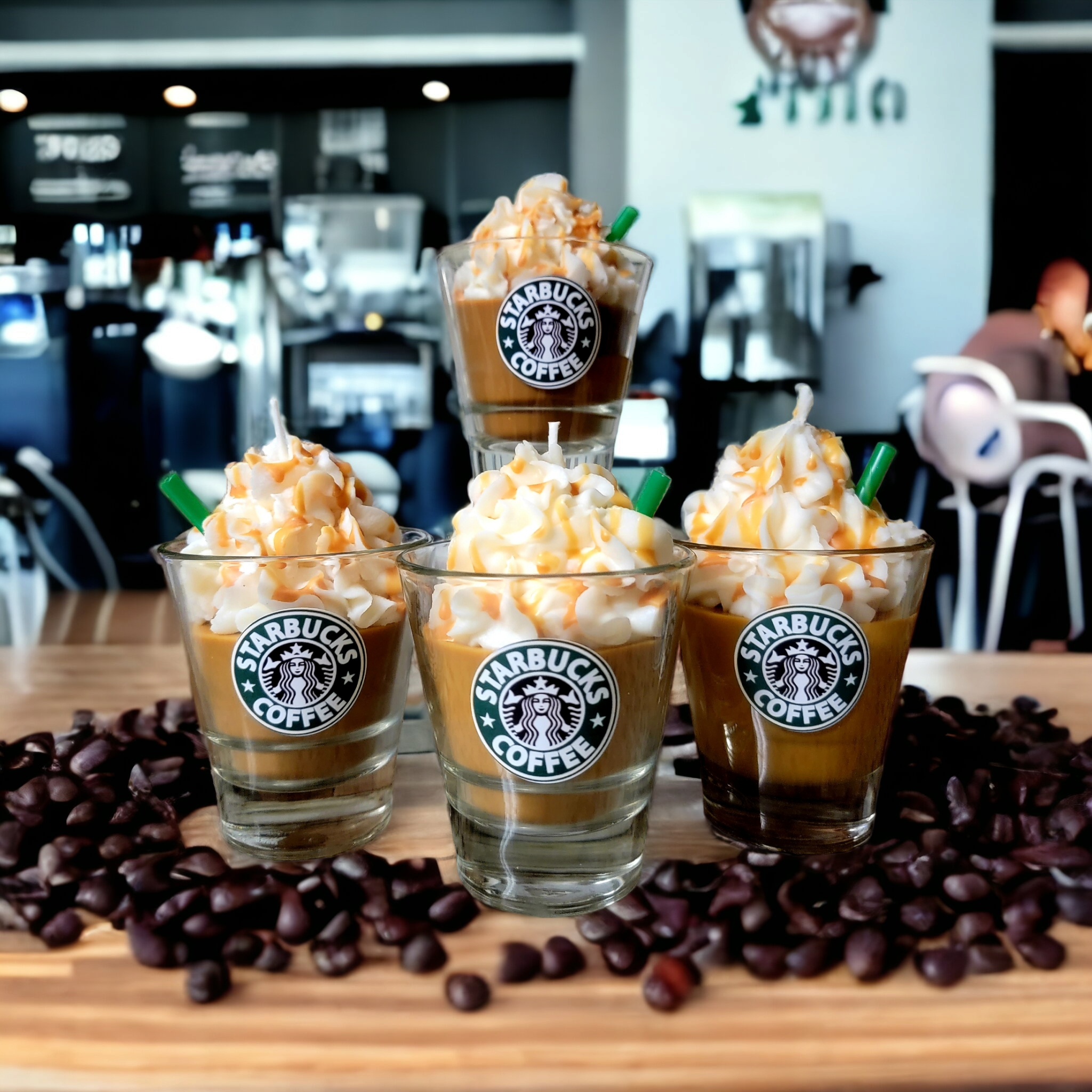 Starbucks theme scented soy wax candles