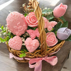 Bouquet Soy Wax Candles/Wax Melts In Gift Basket