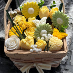 Bouquet Soy Wax Candles/Wax Melts In Gift Basket
