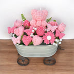 Bouquet Soy Wax Candles/Wax Melts In wagon Basket