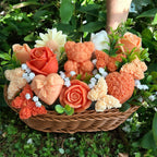 Bouquet Soy Wax Candles/Wax Melts In willow basket