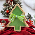 Wooden Christmas Tree Candle